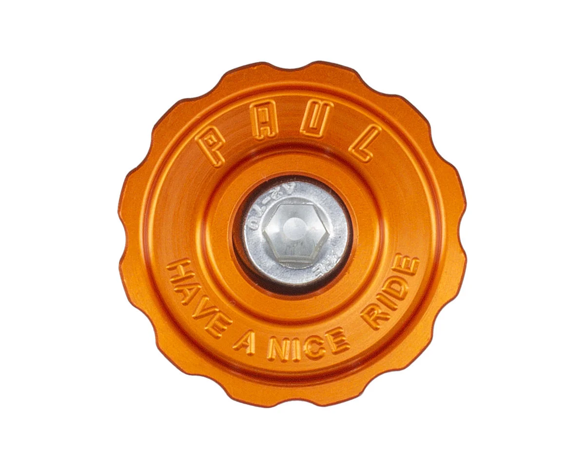 Paul Components Aluminum Top Cap (Orange) (1-1/8")
